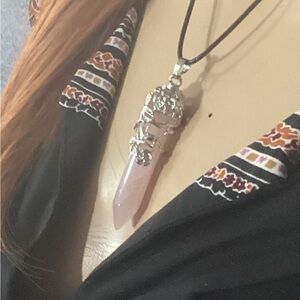 Galilea Rose Quartz Pointer Pendant